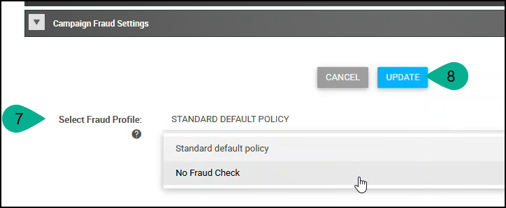 Select Custom Policy and click Update
