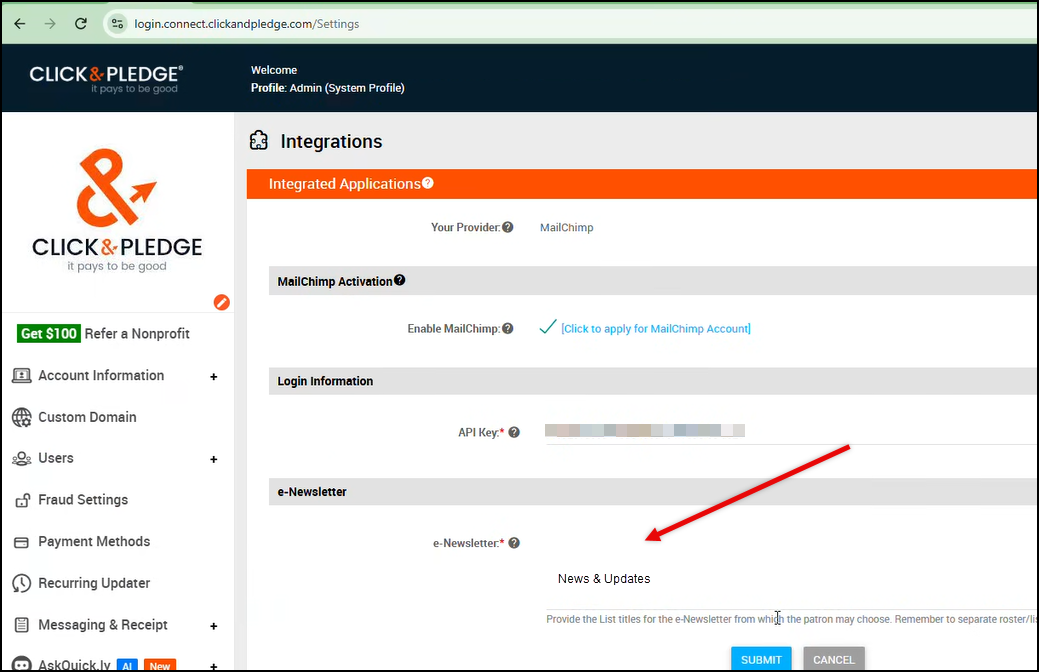 MailChimp Integration in CONNECT.png